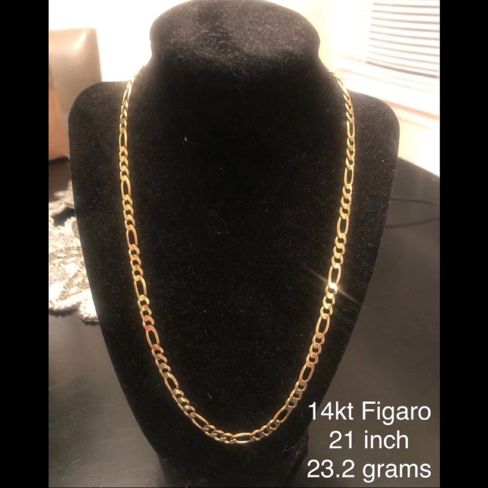 14kt Figaro Chain 23.2 grams 21 inch